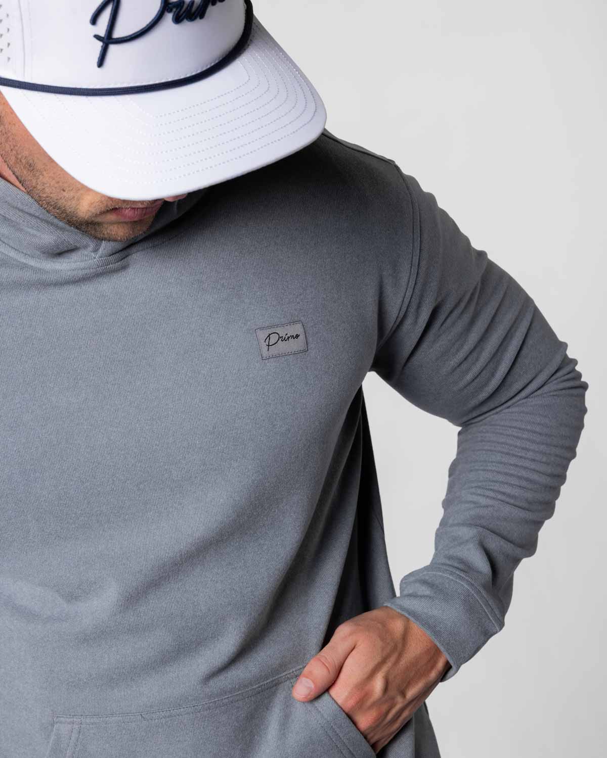Light Gray Brushed Rib Knit Hoodie