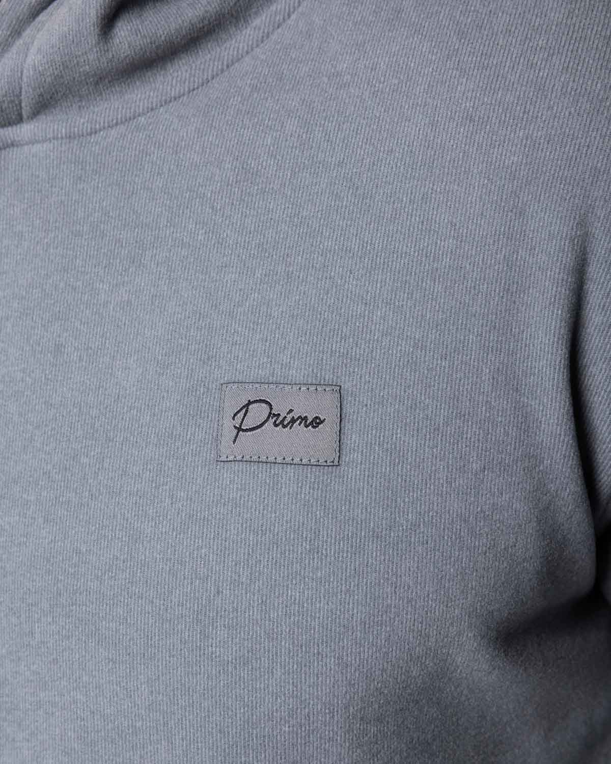Light Gray Brushed Rib Knit Hoodie