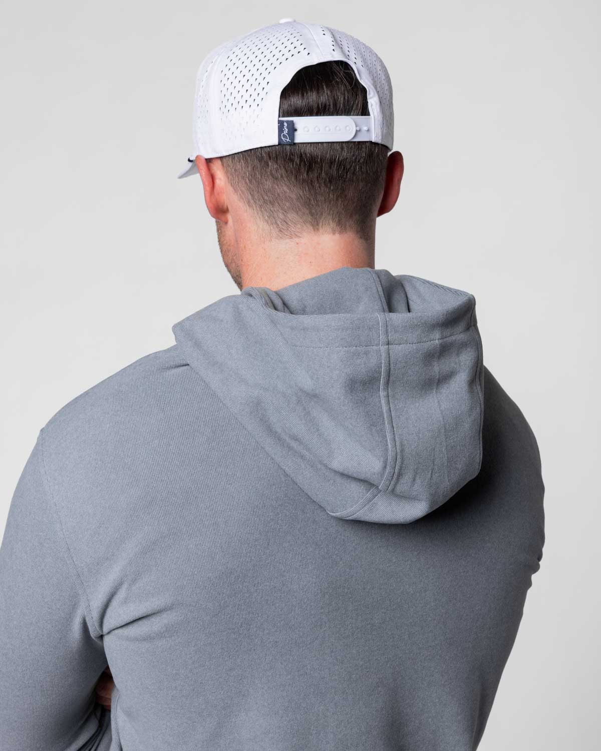 Light Gray Brushed Rib Knit Hoodie