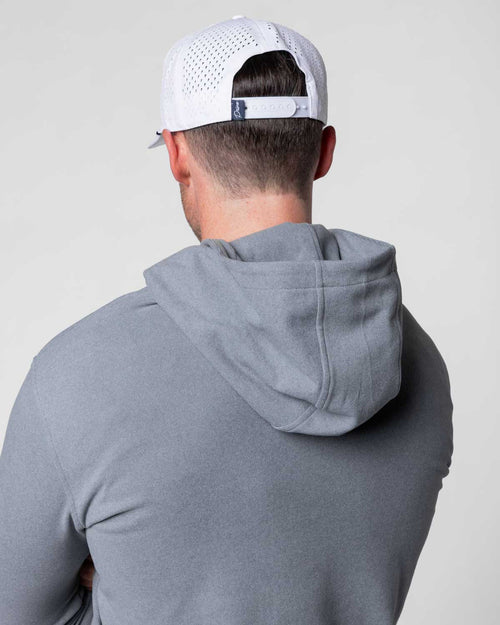 Light Gray Brushed Rib Knit Hoodie