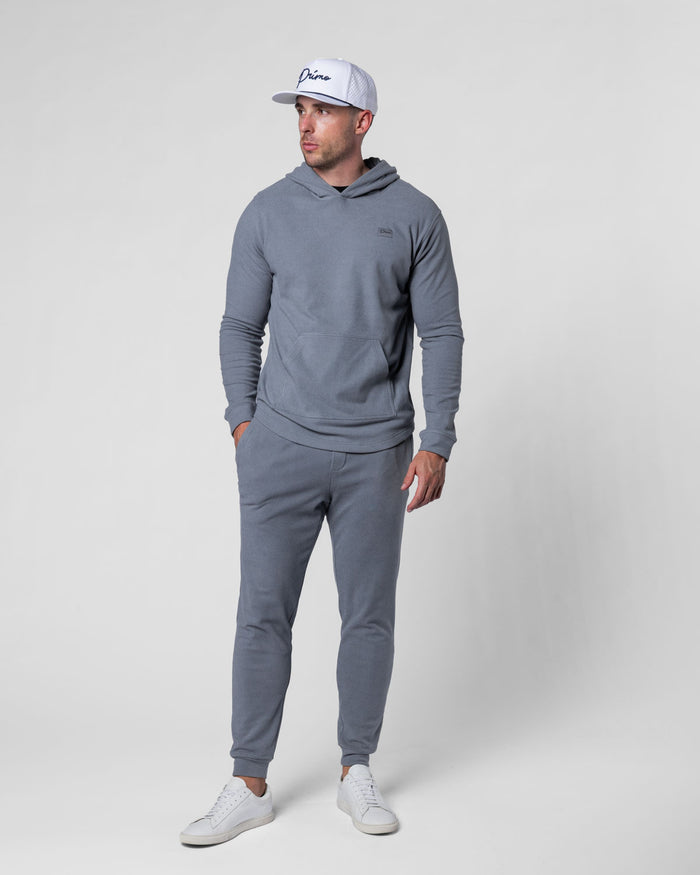 Light Gray Brushed Rib Knit Jogger