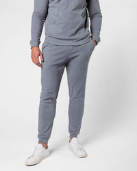 Light Gray Brushed Rib Knit Jogger