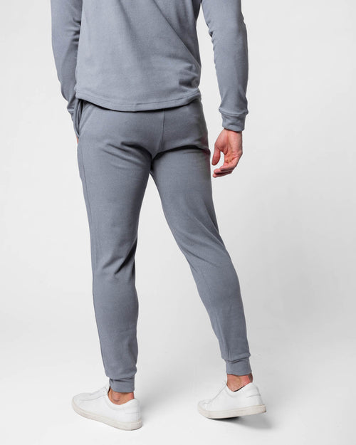 Light Gray Brushed Rib Knit Jogger