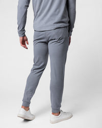 Light Gray Brushed Rib Knit Jogger