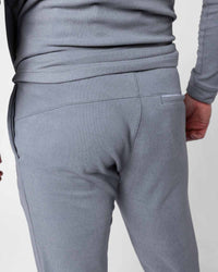 Light Gray Brushed Rib Knit Jogger