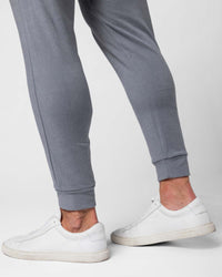 Light Gray Brushed Rib Knit Jogger