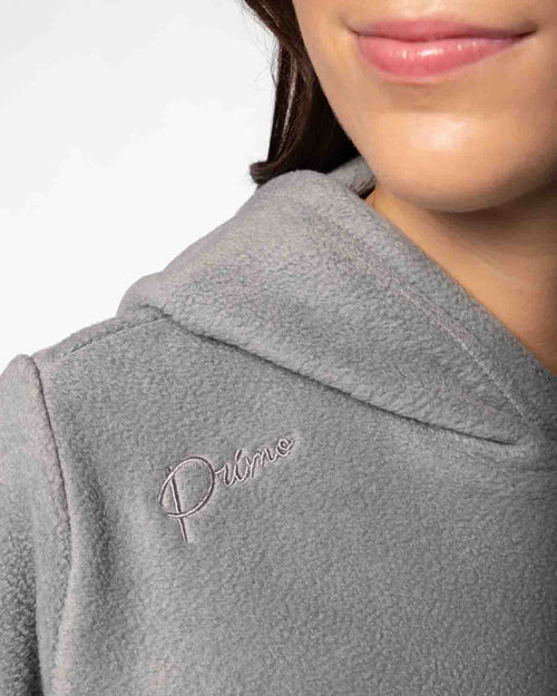 Women's Light Gray Polar Fleece Hoodie