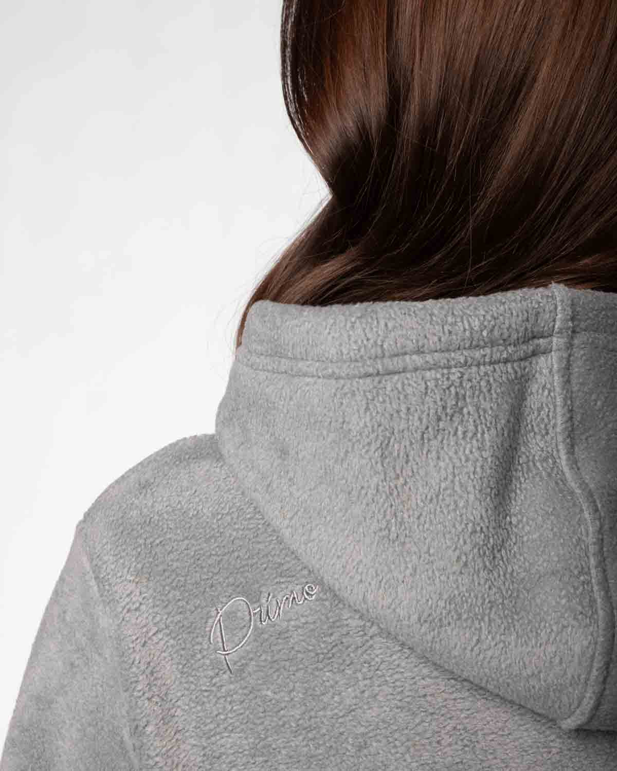 Women's Light Gray Polar Fleece Hoodie