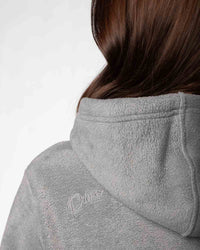 Women's Light Gray Polar Fleece Hoodie