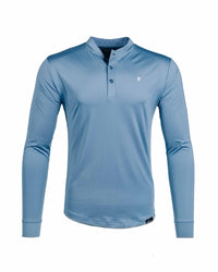 Shadow Blue Long Sleeve Blade Polo