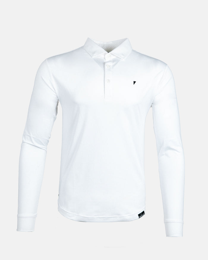 White Long Sleeve Classic Polo