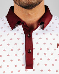 Maroon Daisy Classic Polo