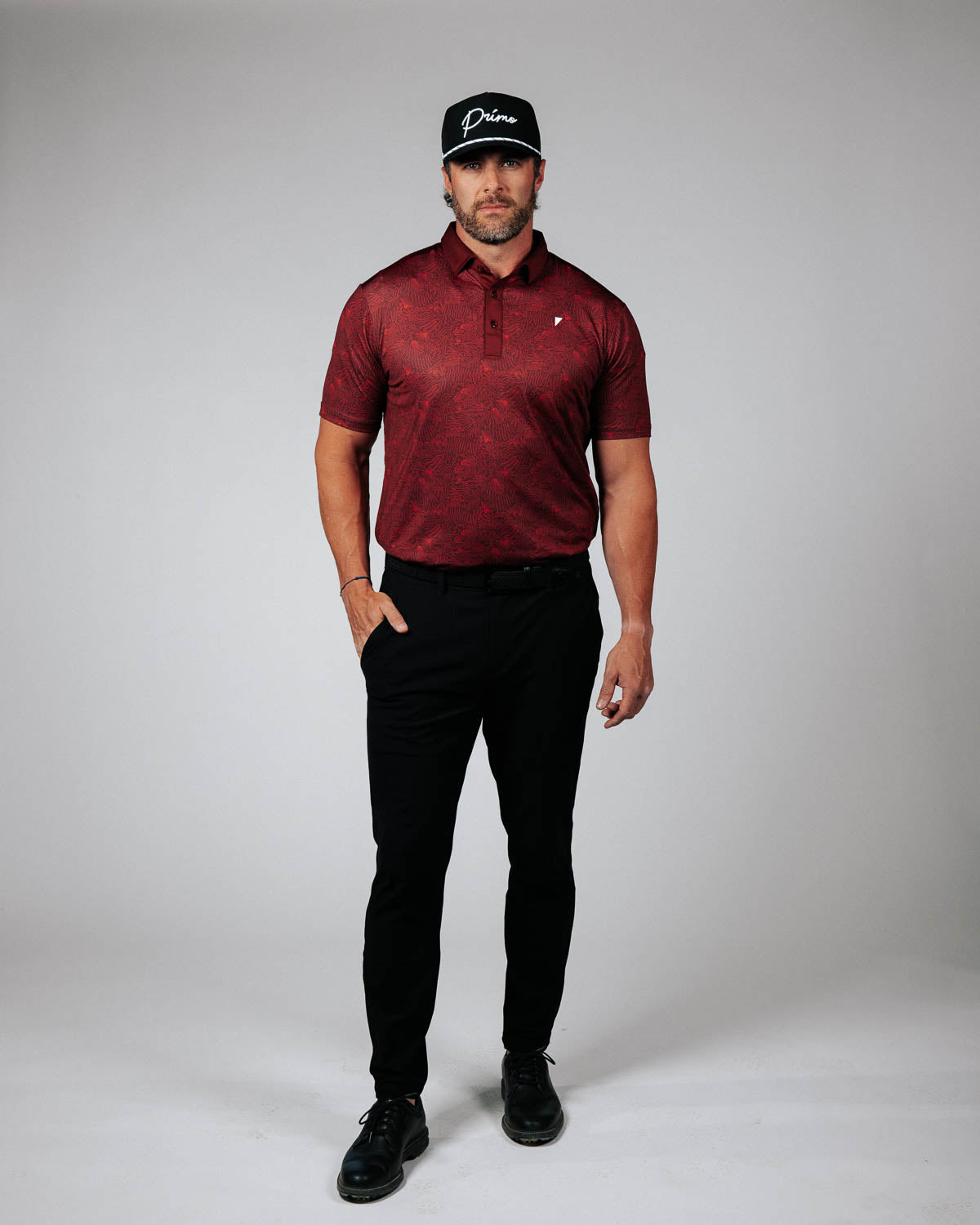 メンズウェア CPH/GOLF CLASSIC COTTON RIB POLO SHIRT M Maroon Ocean Spray Classic Polo – Primo Golf Apparel