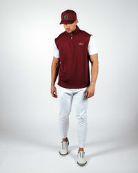 Maroon Quarter Zip Vest