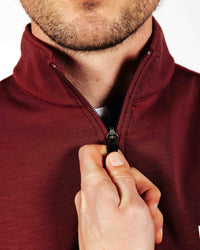 Maroon Quarter Zip Vest