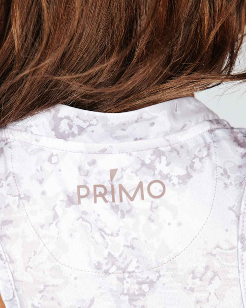 Women's Mauve Marble Sleeveless Polo