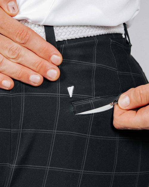 Men's Charcoal Plaid Golf Jogger