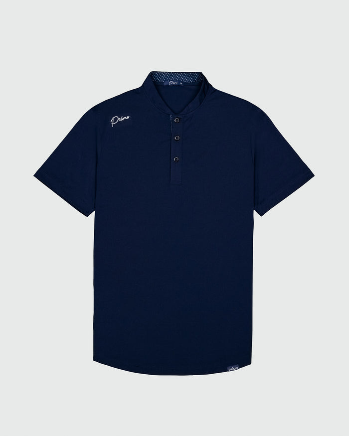 Navy Cursive Blade Polo