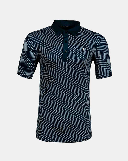 Navy Chevron Classic Polo