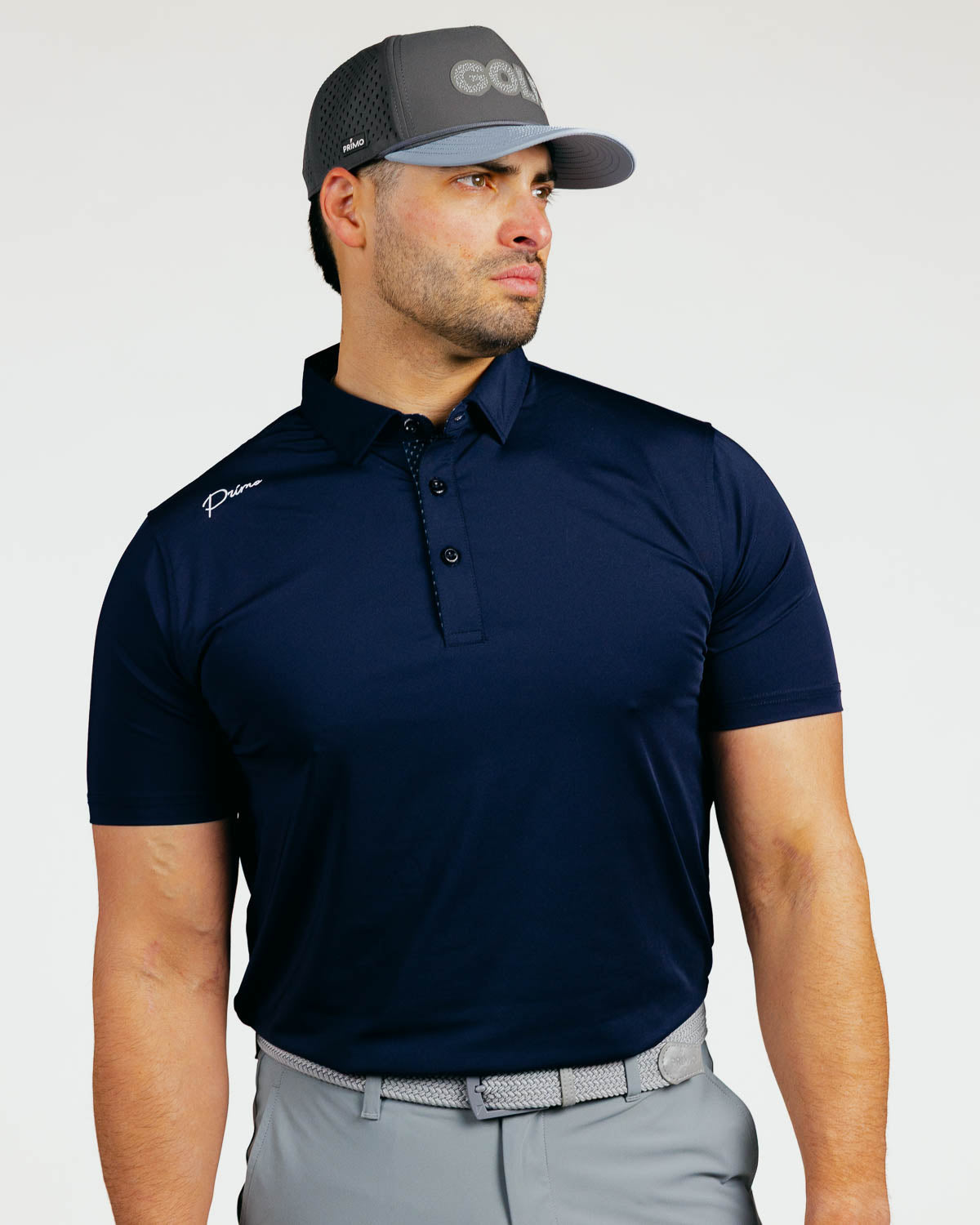 Navy Cursive Classic Polo