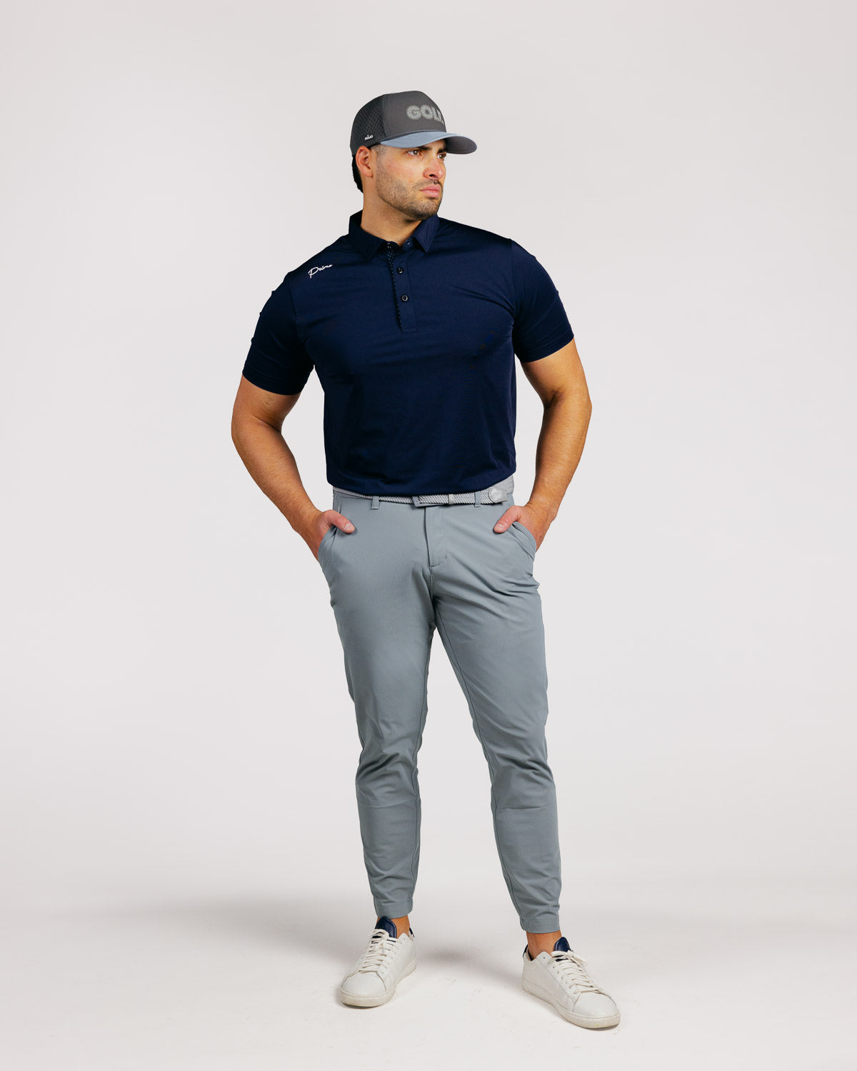 Navy Cursive Classic Polo