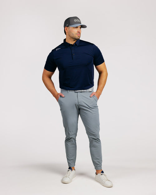 Navy Cursive Classic Polo