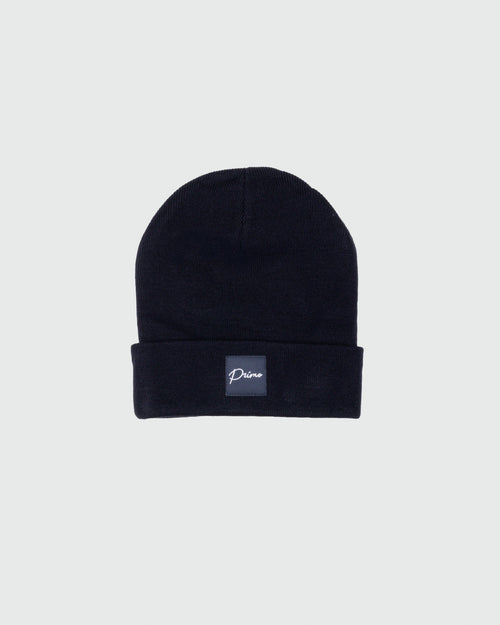 Navy Cursive Beanie