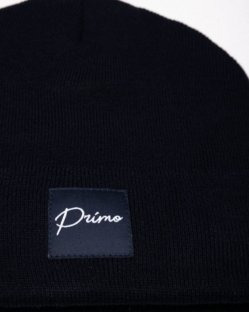 Navy Cursive Beanie