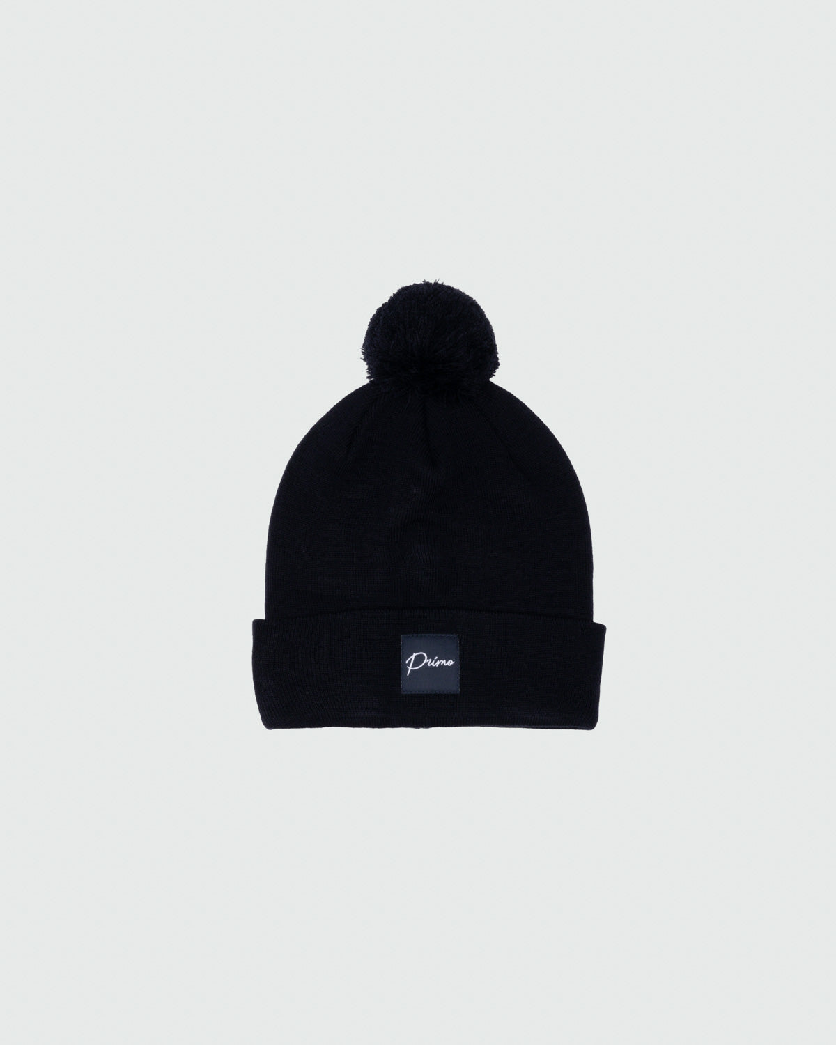 Navy Cursive Pom Pom Beanie