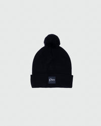 Men’s Cursive Pom Pom Beanie - Navy