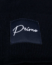 Navy Cursive Pom Pom Beanie