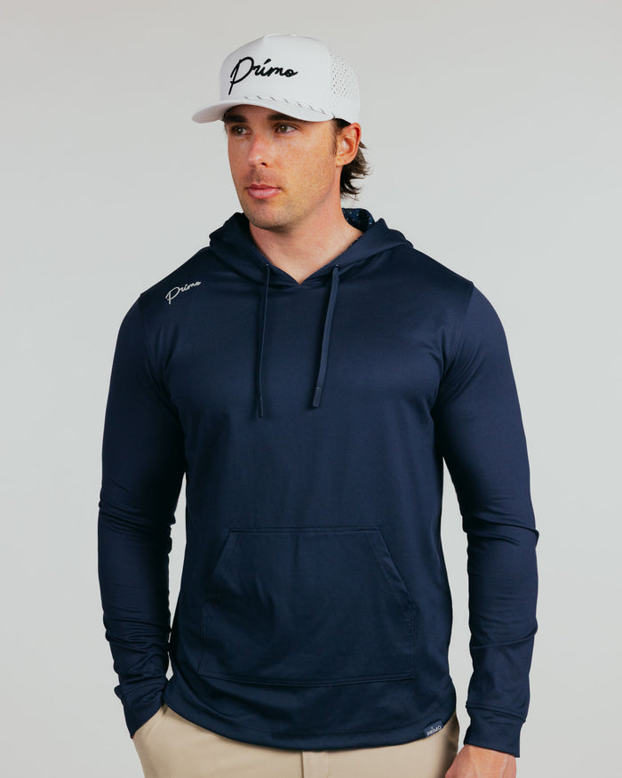 Navy Cursive Golf Hoodie