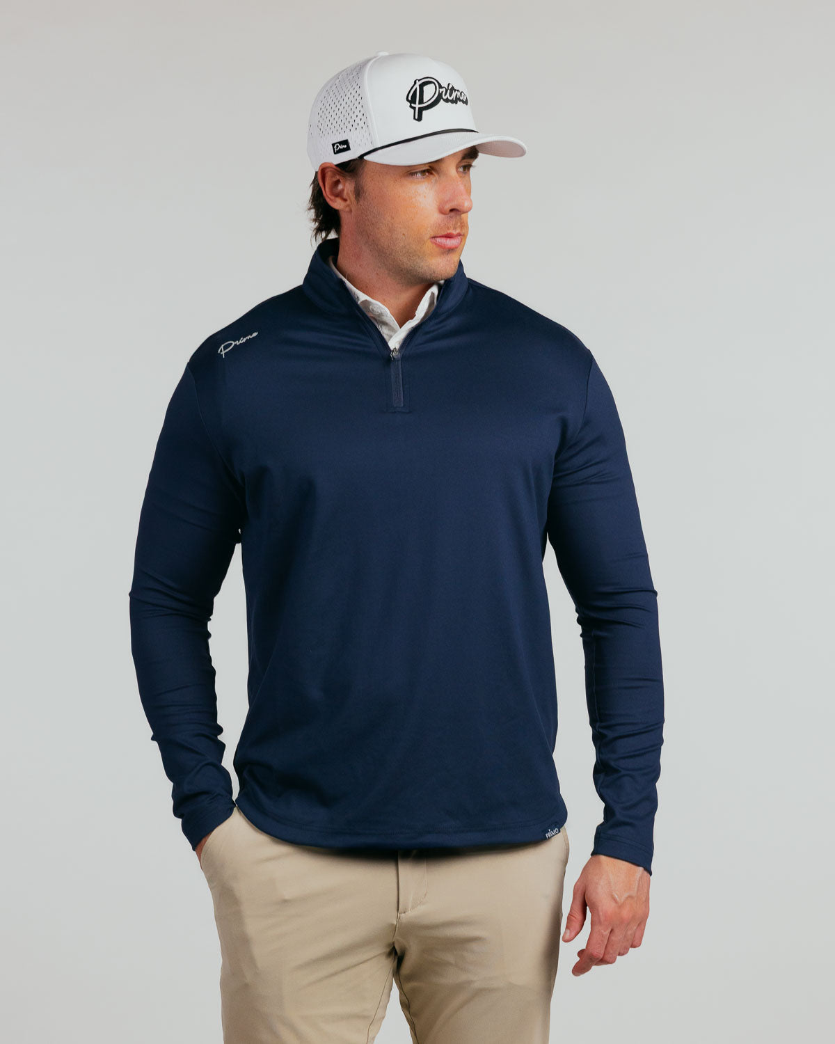 Navy Cursive Quarterzip