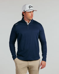 Navy Cursive Quarterzip