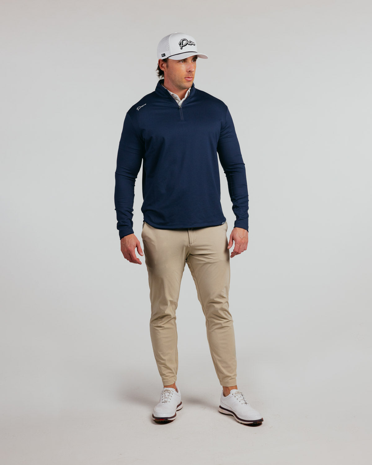 Navy Cursive Quarterzip