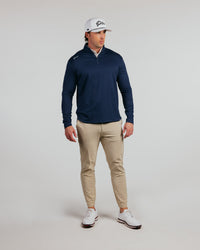 Navy Cursive Quarterzip