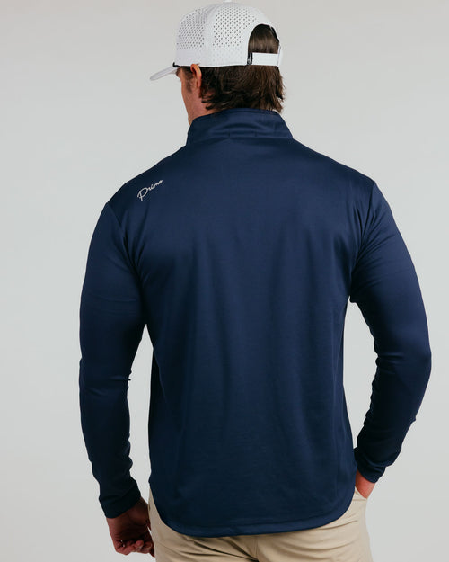 Navy Cursive Quarterzip