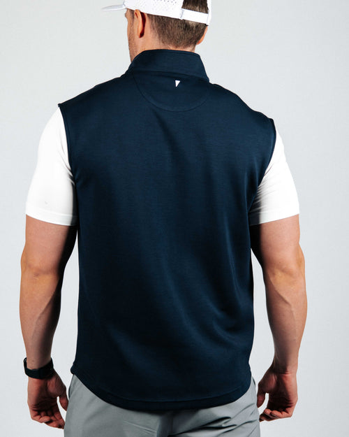 Navy Quarter Zip Vest