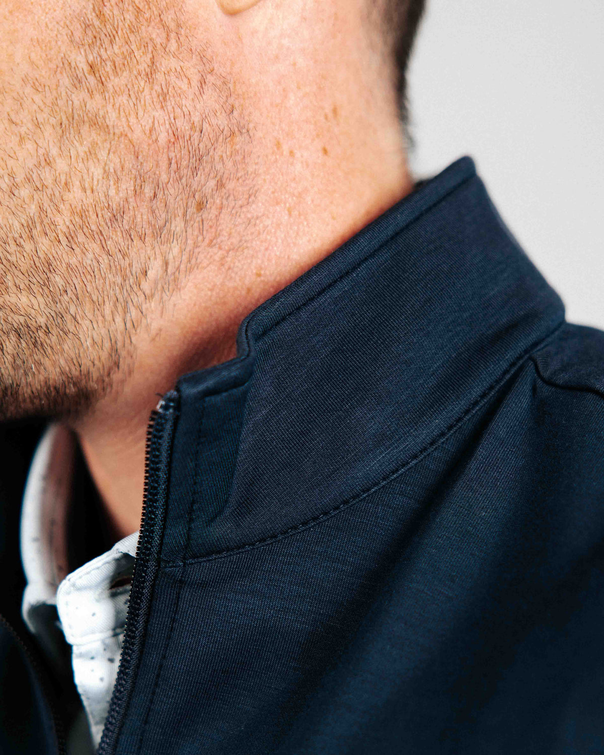 Navy Quarter Zip Vest