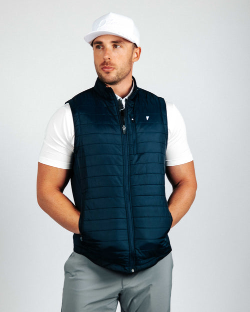 Navy Puff Vest