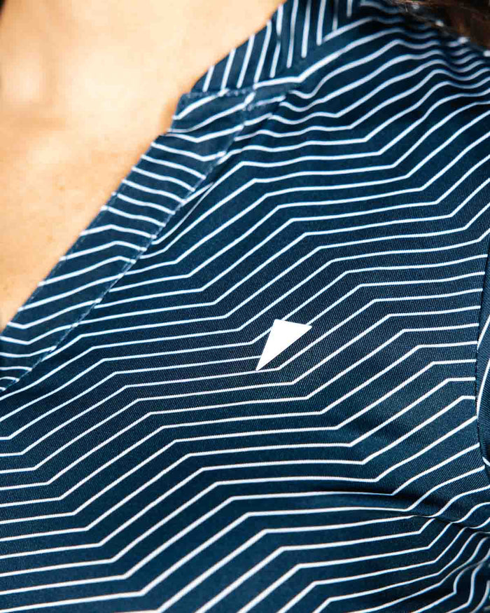 Women's Navy Chevron Blade Polo