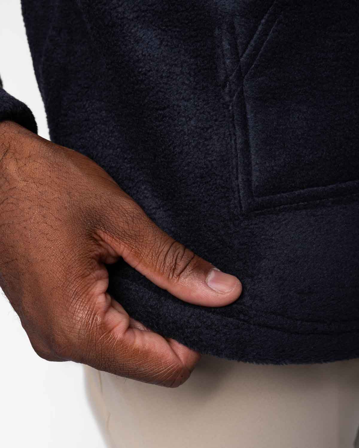 Navy Polar Fleece Hoodie