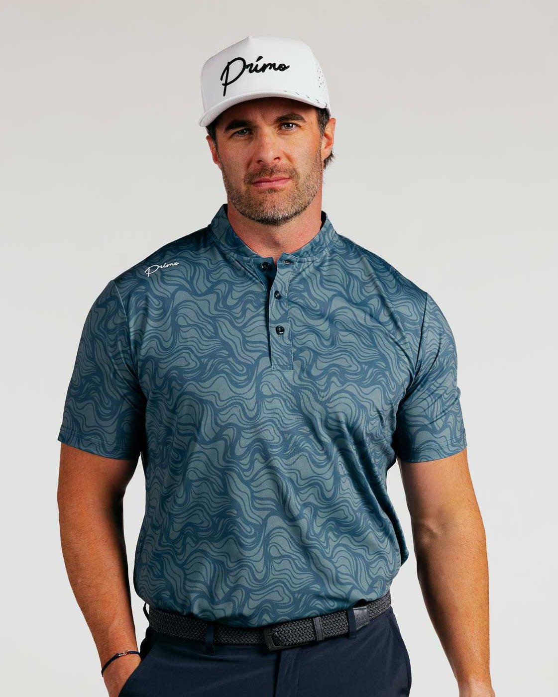 Cursive Blade Polo - Ocean Scape