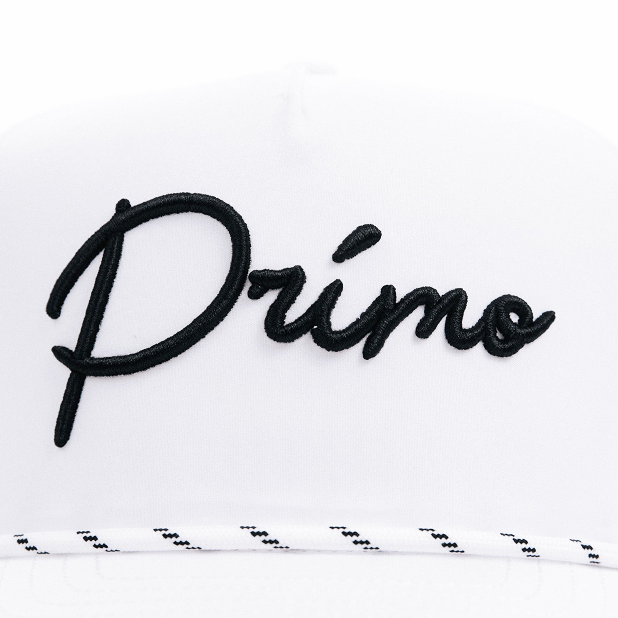 Cursive Hat - White – Primo Golf Apparel