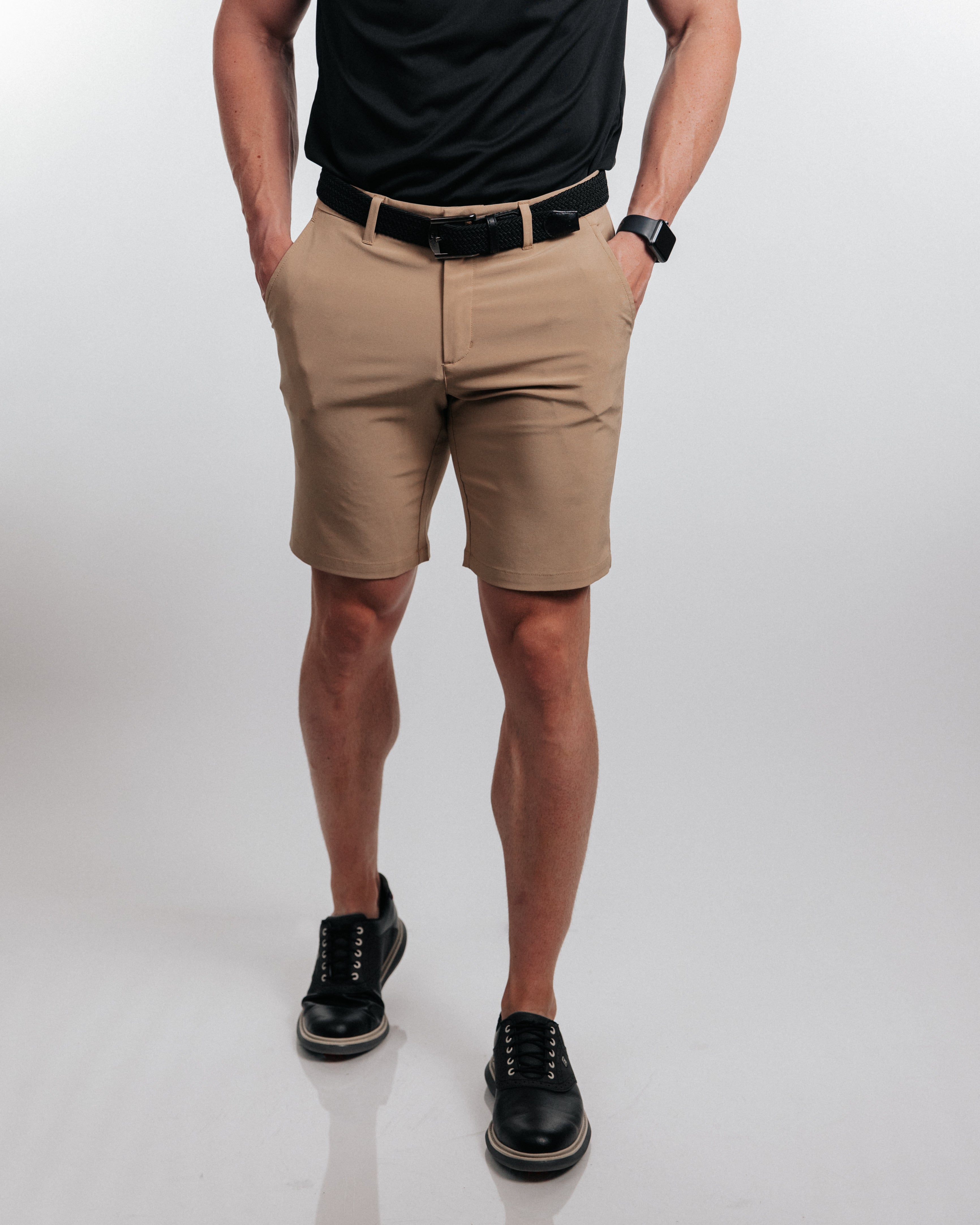 Khaki golf clearance shorts mens