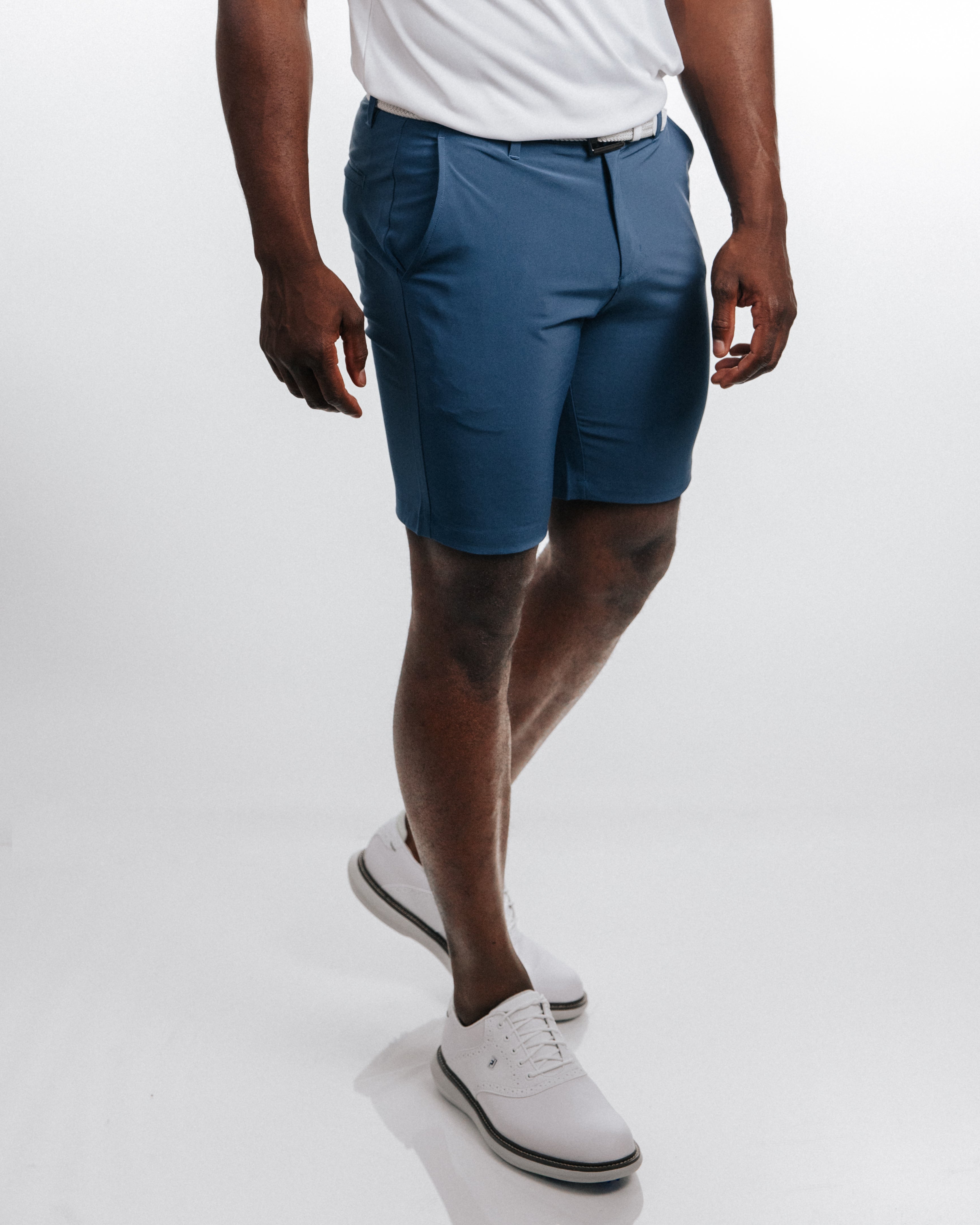 PGA TOUR Men's Flat Front Heather Golf Short with Active Waistband