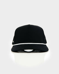 Blank 5 Panel Hat - Black Rope