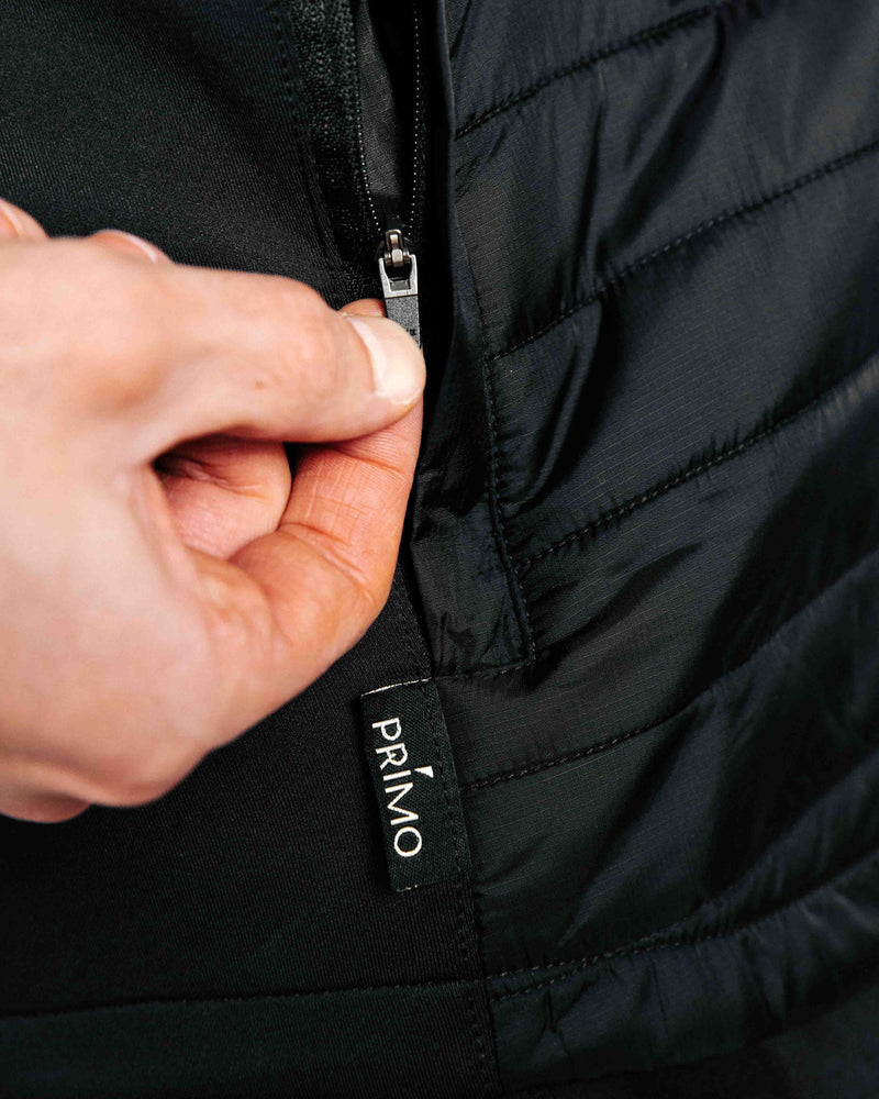 Primo Golf Black Hybrid Jacket Pocket zipper