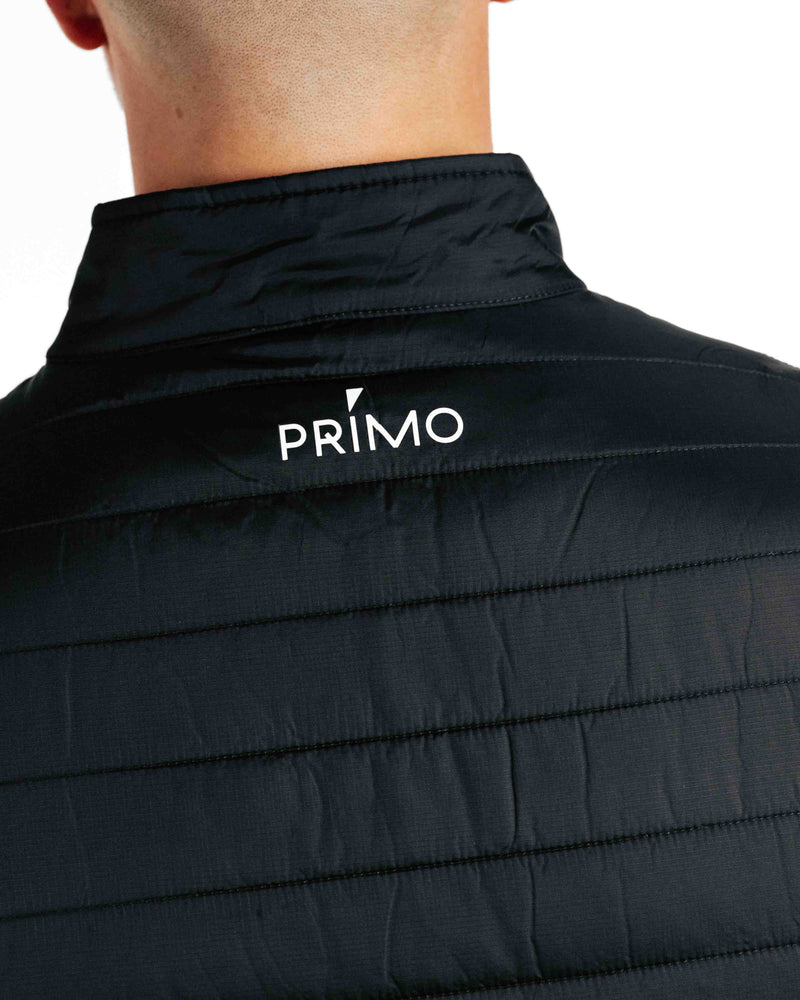 The Primo Golf Black Vest back logo