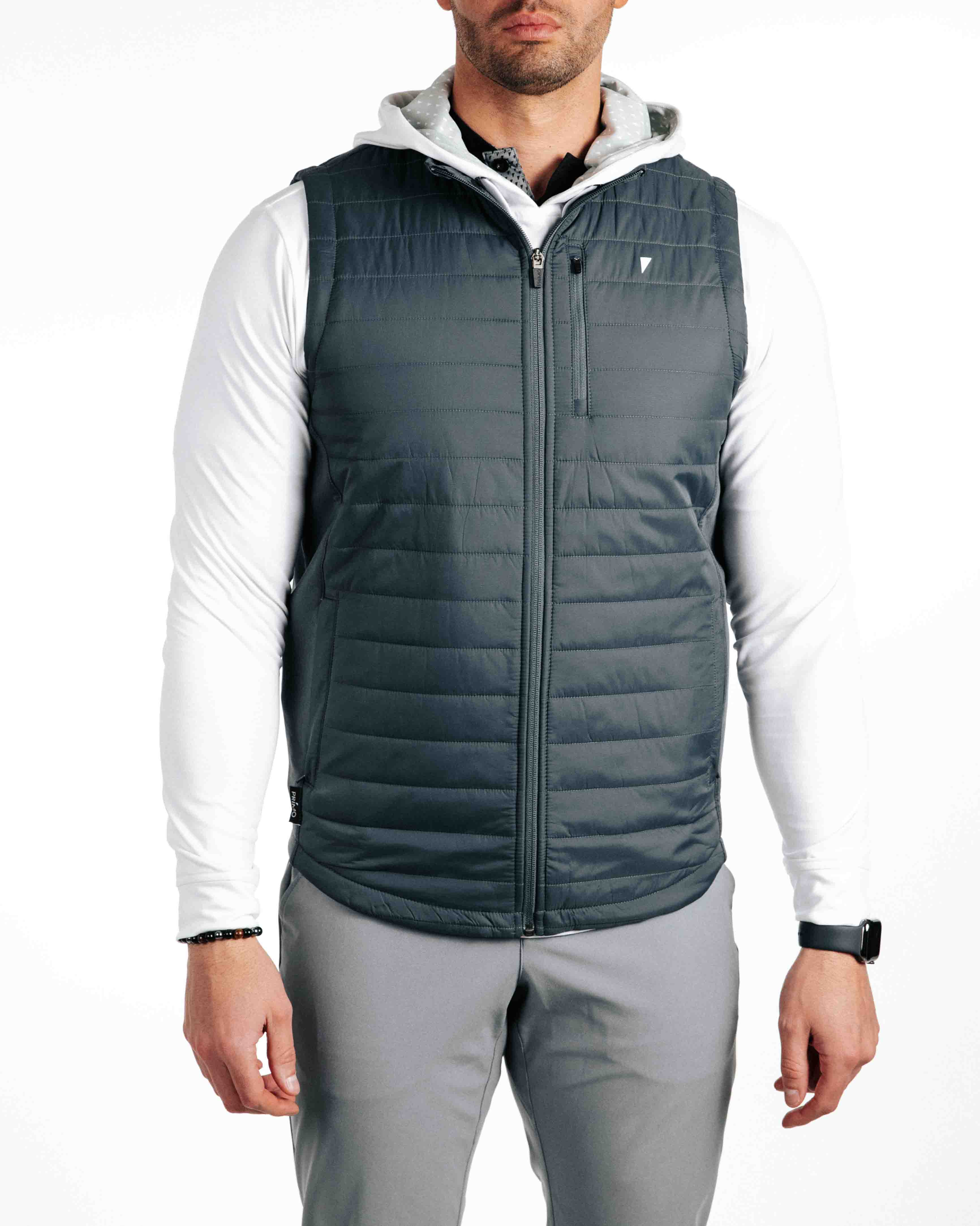 Dark Gray Puff Vest – Primo Golf Apparel